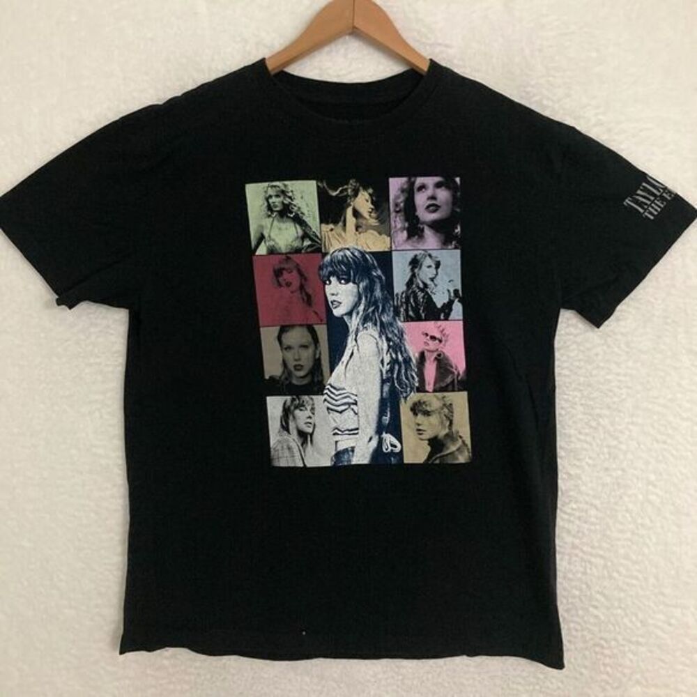Taylor Swift The Eras Tour Shirt Womens L Crewneck‎ Double Sided Graphic Tee